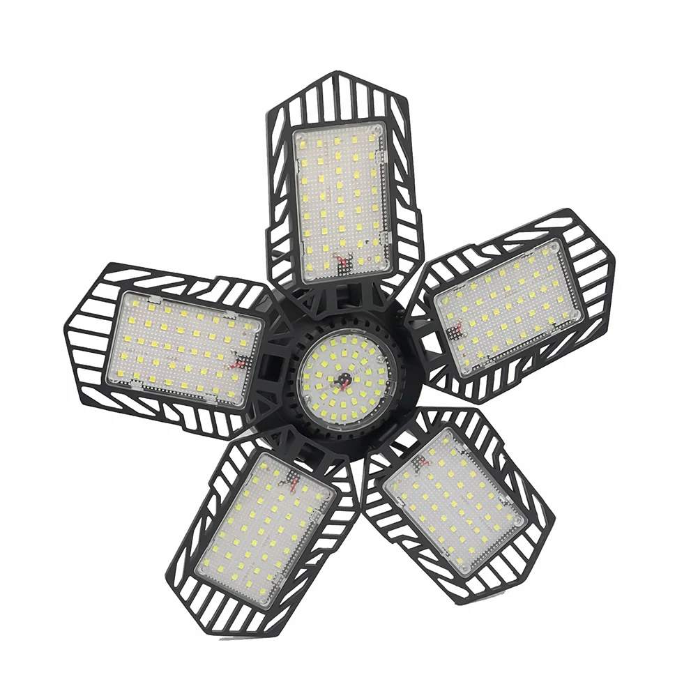 

E26 E27 15000LM Ceiling Lighting Daylight 150W Workshop 5-leaf Deformable Lamp Ultra Bright LED Garage Light AC85-265V Folding