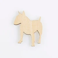 pet dog shape mascot laser cut christmas decorations silhouette blank unpainted 25 pieces wooden shape 1469