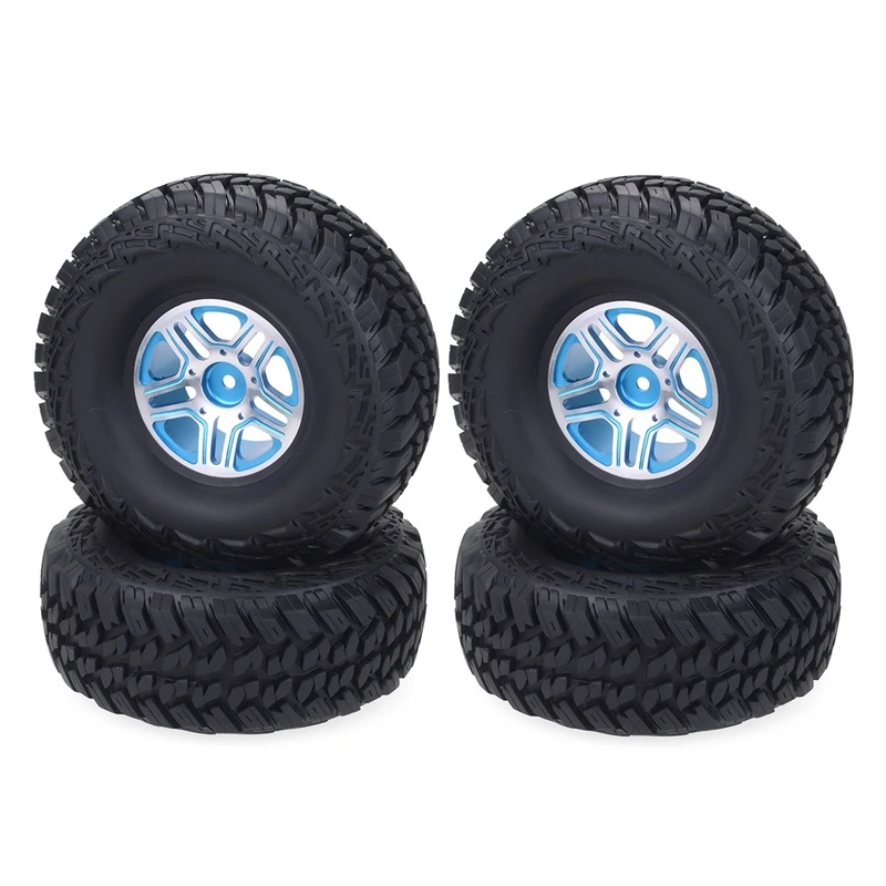 

4Pcs 1.9 Metal Wheel Rim & Rubber Tires Set for 1/10 RC Crawler Car Axial SCX10 90046 AXI03007 TRAXXAS TRX-4 Parts
