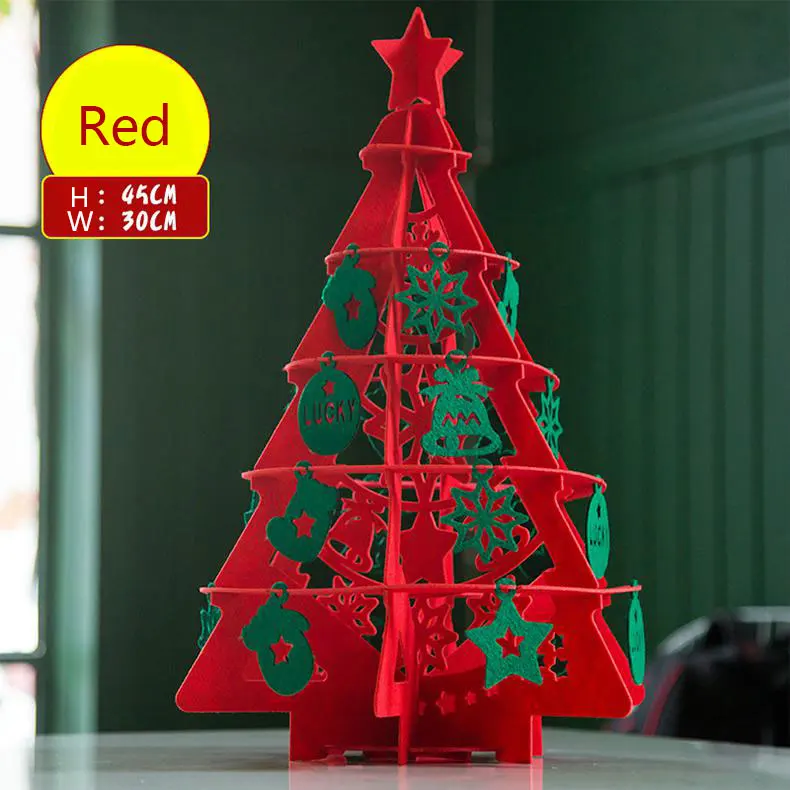 45*30 см полый Дизайн войлочная ткань DIY Рождественская елка Висячие колокольчики носки с дизайном «звёзды» новогодние вечерние Креативные украшения для дома подарок