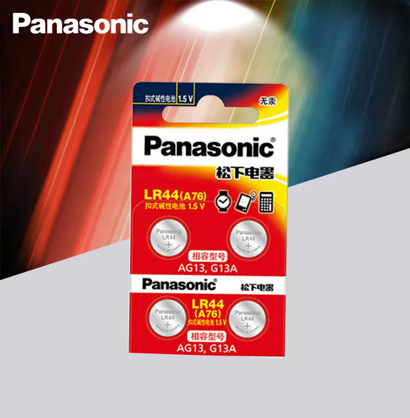 Panasonic 30 шт. 1 5 в Кнопочная батарея lr44 литиевые монетные батареи A76 AG13 G13A LR44 LR1154 357A SR44