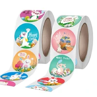 500pcs happy easter design stickers envelope seal labels scrapbook handmade sticker party christmas gift bags decorations