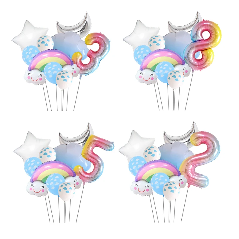 

19pcs/Lot Happy Birthday Balloons 40inch Number Balloon Party Decoration Balloons Arch Kit Garland Globos