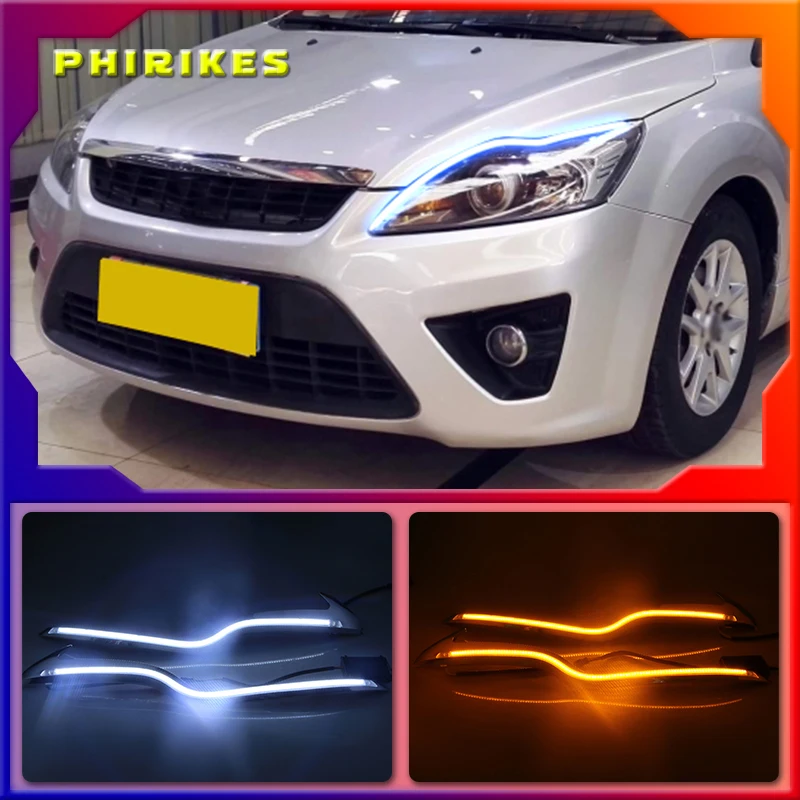 

2 шт./комплект, водонепроницаемые светодиодные дневные ходовые огни для Ford Focus Sedan 2009-2011