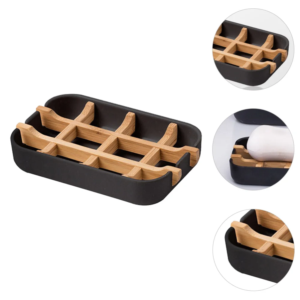 

Detachable Soap Box Drainage Bamboo Soap Storage Holder Bathroom Container