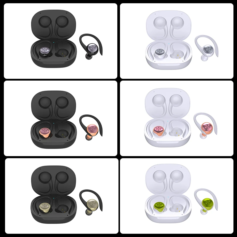 CALETOP TWS Bluetooth 5.0 Earphone Sports Wireless Earphones Ear Hook Noise Reduction Headphones Stereo Sound Headset with MIC