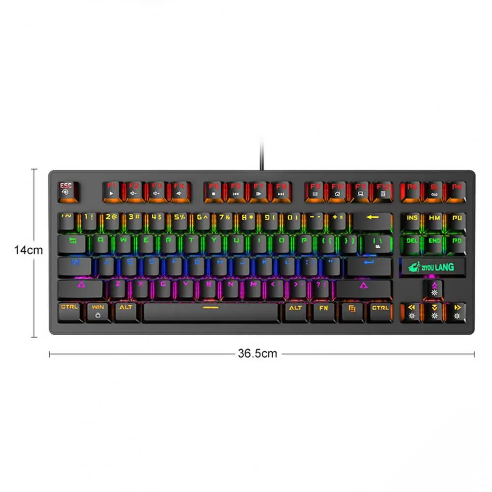 K2 87 клавиш универсальная Проводная RGB подсветка механическая клавиатура