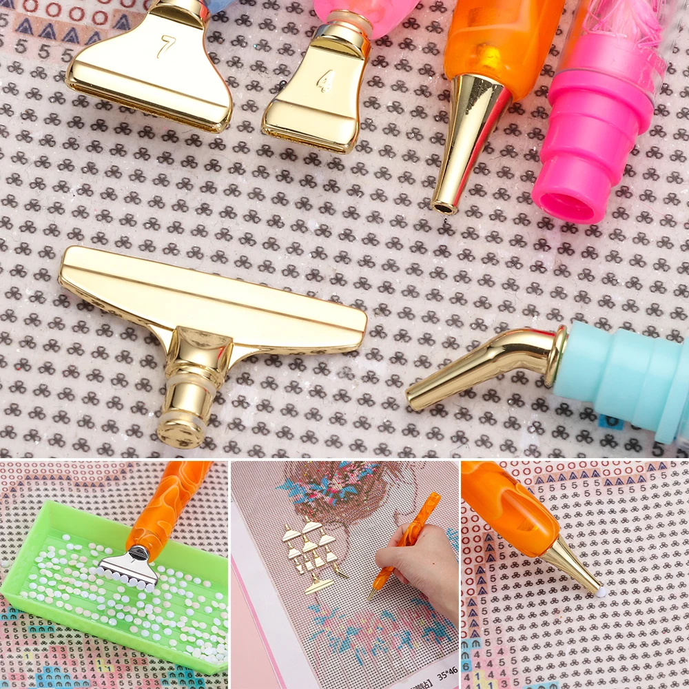 1/5 шт. Алмазная ручка для рисования сменные головки многофункциональные