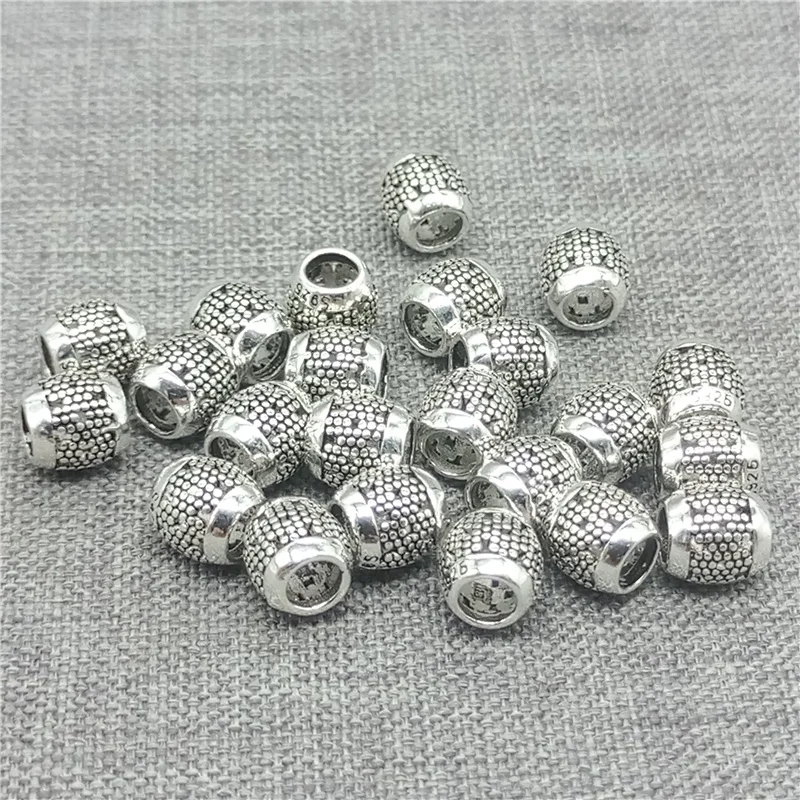 10 штук искусственных серебряных бусин в форме цветка для браслета ожерелья |