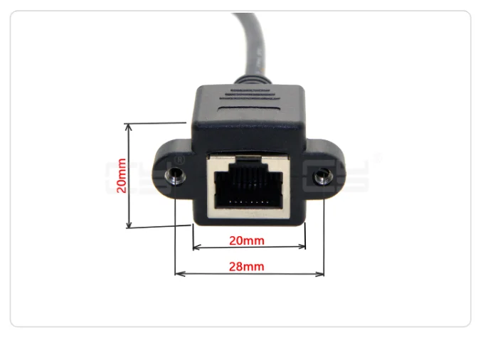 Кабель-удлинитель RJ45 0 3 м 6 м штекер-гнездо 8-контактный винтовое крепление