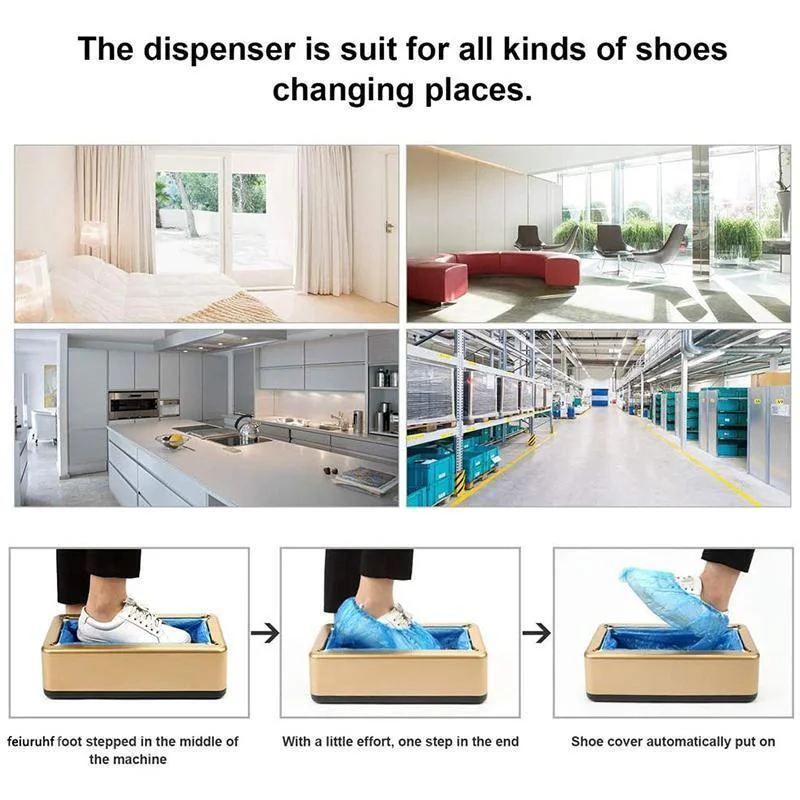

Automatic Shoes Cover Machine Booties Maker Smart Shoe Cover Dispenser Hand Free Household Stepping Disposable Shoes Organizers