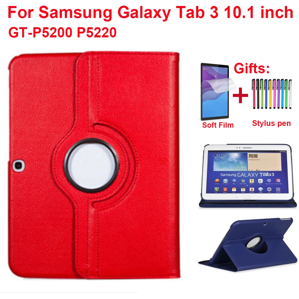 Вращающийся на 360 градусов чехол для Samsung Galaxy Tab 3 10 1 дюйма P5200 P5220 P5210 GT Tab3 из
