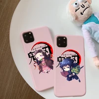 cute anime demon slayer candy pink tpu soft silicone phone case for iphone 12mini 11 pro max 12pro max xs max xr se2020 8 7plus
