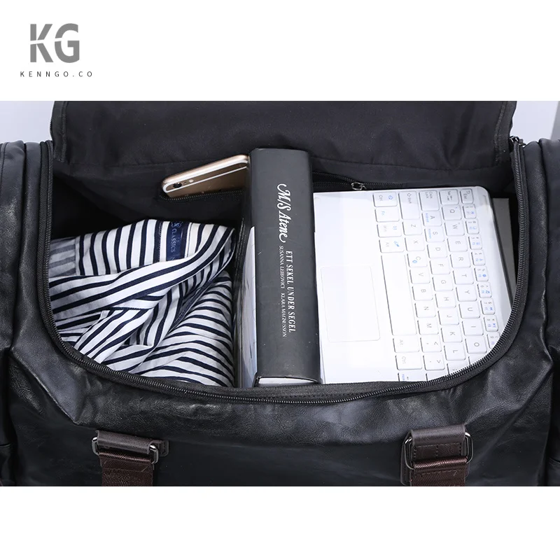 

Travel Bag Men's Portable Large Capacity Business Trip Travel Bag Casual Fashion Leather Shoulder Bag Short Distance Luggage