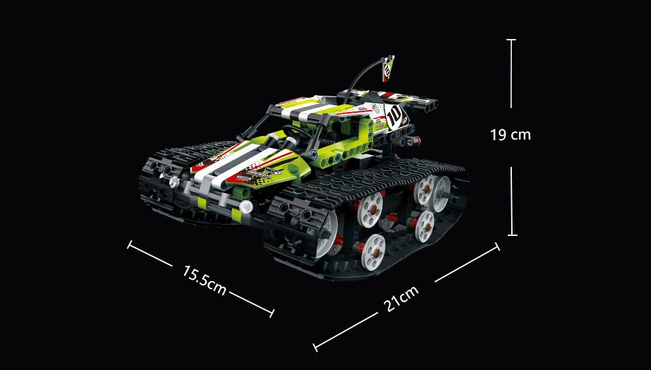 Technic RC Гусеничный гоночный автомобиль строительные блоки Электрический Мотор мощность дистанционное управление функция кирпичи автомобиль игрушки для детей