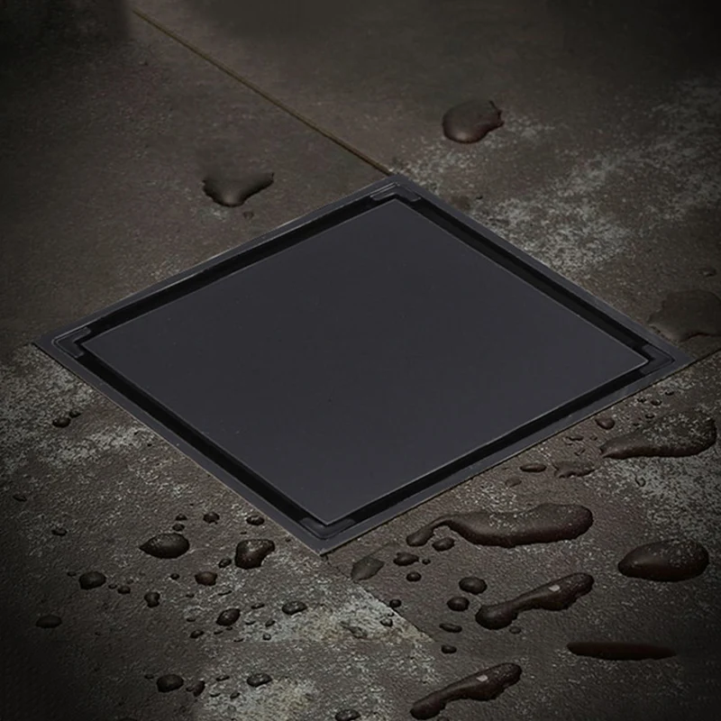 5 дюймовый напольный слив в европейском стиле черная отделка латунный цветочный