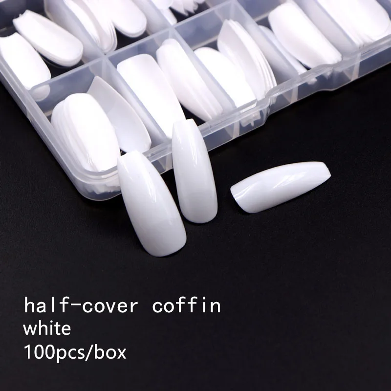 Искусственные искусственные ногти 100 шт./коркор. для наращивания ногтей с полным