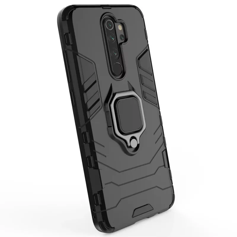 For Xiaomi Redmi Note 8 Pro Case Luxury Armor Magnetic Metal Ring Soft Silicone Case for Redmi Note8 Pro Car Holder Stand Cover