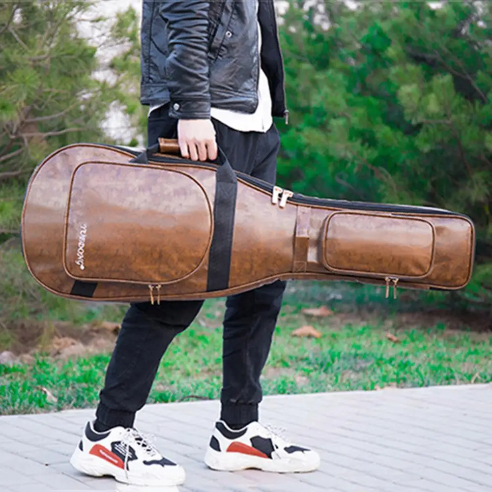 Сумка для переноски электрогитары чехол рюкзак утолщенный Оксфорд акустическая