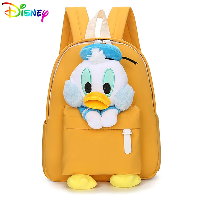 

Disney Children's Plush Donald Duck Backpack Bags For Girls Oxford Handbags Boys Fashion Large Capacity Shoulder Packages Gifts