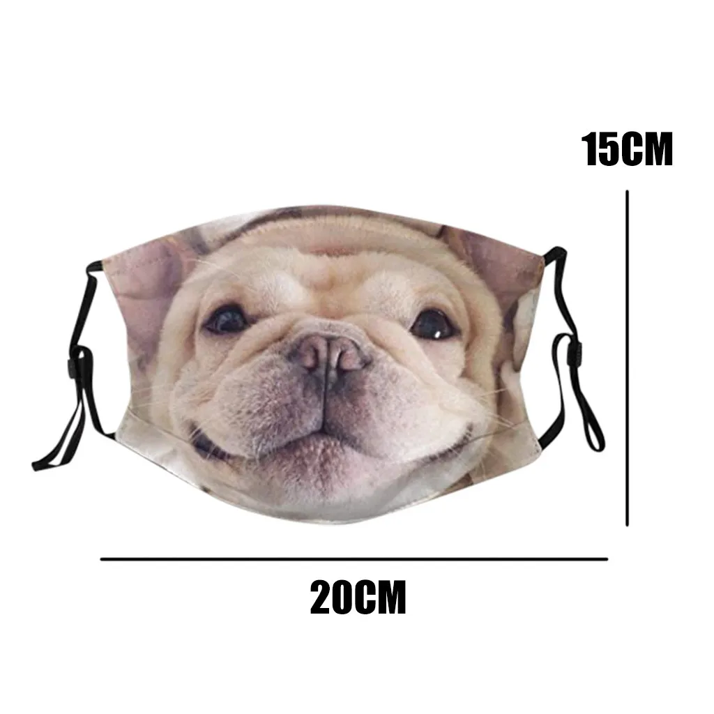 

5PCS printed face mask with gasket for adult men and wome Windproof Foggy Haze Outdoor Cycling Riding Facemask