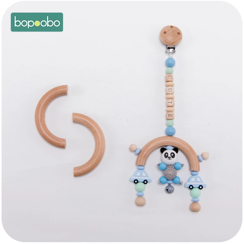 

Bopoobo 1 шт. три отверстия детский деревянный Прорезыватель Semi Ring бук 96 мм деревянный Единорог Прорезыватель для новорожденных Игрушки для игр...