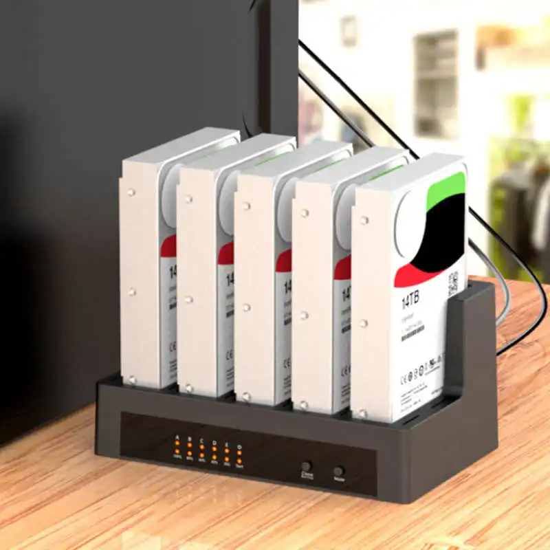 Док-станция для жесткого диска MAIWO 5-Bay SATA2.5/3.5in SSD/HDD внешний Дубликатор USB3.0 на Sata