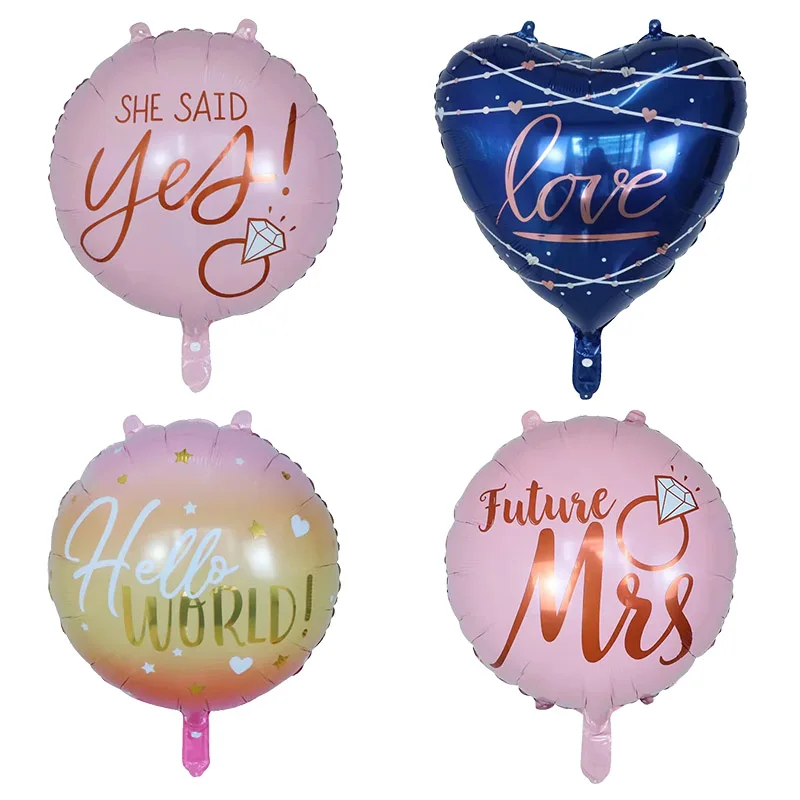 5 шт. 22 дюйма Hello World спортивный костюм в форме сердца воздушные шары из фольги Love