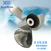 boatman%c2%ae 9 14x8 stainless steel propeller for honda 8hp 9 9hp 15hp 20hp outboard motor 8 tooth engine boat part 58133 zv4 008ah