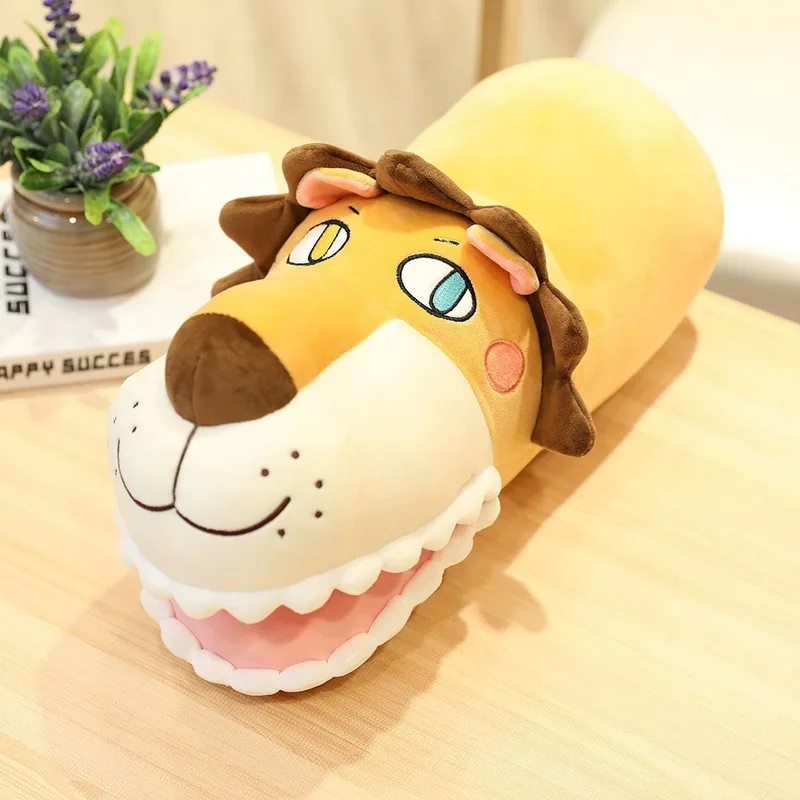 Креативная ручная кукла новый динозавр бегемот Лев длинные подушки забавная