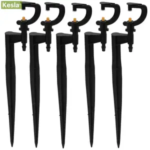 Рефракционная сопла KESLA 5 шт., садовый шланг с держателем, Распылительная насадка, конический полив для выращивания растений в саду