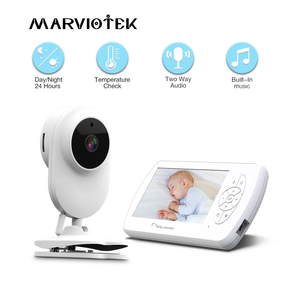 

4.3 inch Baby Monitor with Camera Baby Nanny Security Camera Two way Audio Babyphone Cameras Night Vision Temperature Monitoring