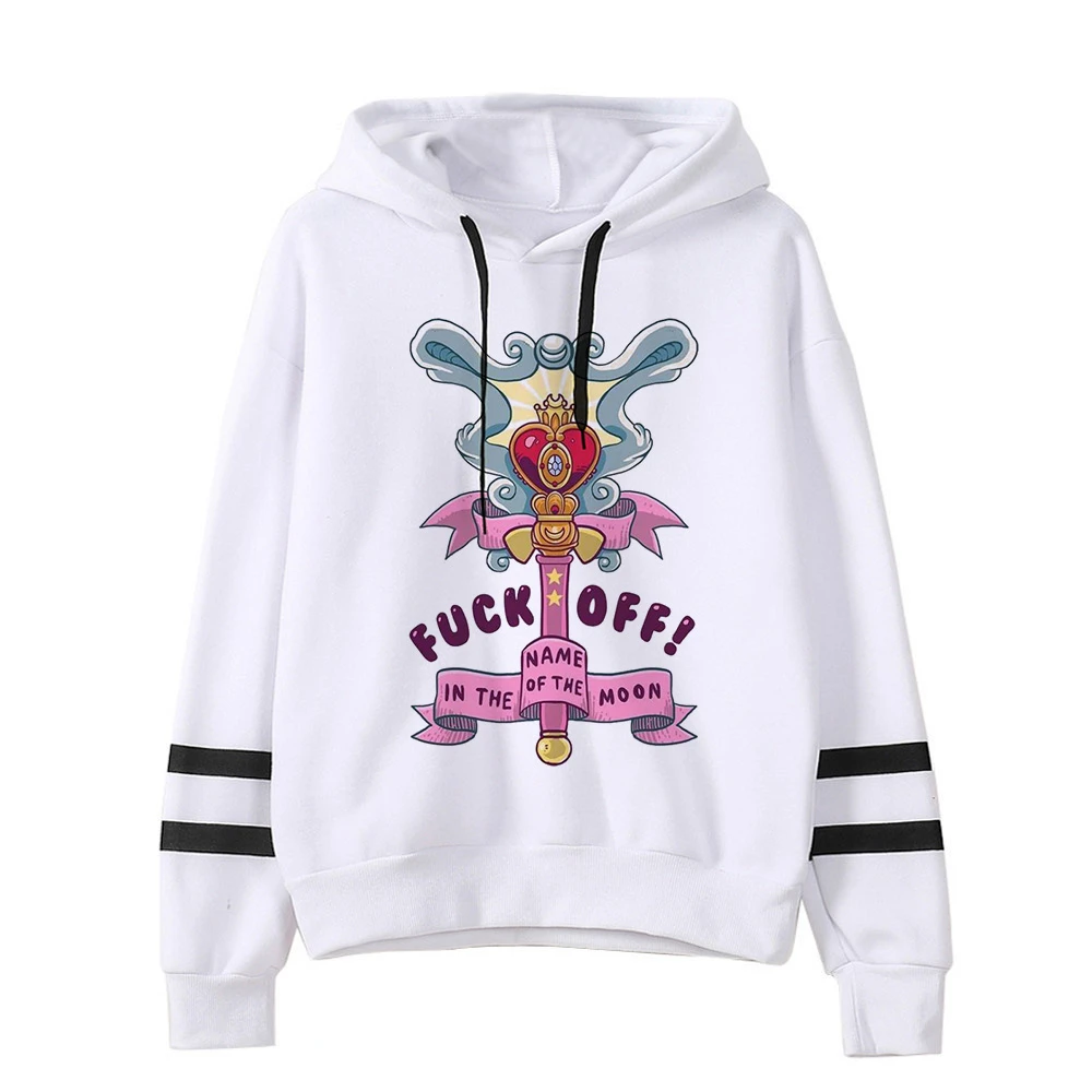 Сейлор свитшот с Луной кошкой Харадзюку корейский стиль ulzzang kawaii 90s мультфильм одежда пуловеры негабаритных с капюшоном уличная - Цвет: 3065