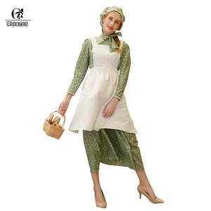 ROLECOS Калифорнийские костюмы, пиломник, Женский пионерский костюм, колпак моб, пионерское платье, прерий, горничная, реконструкция, садовое платье