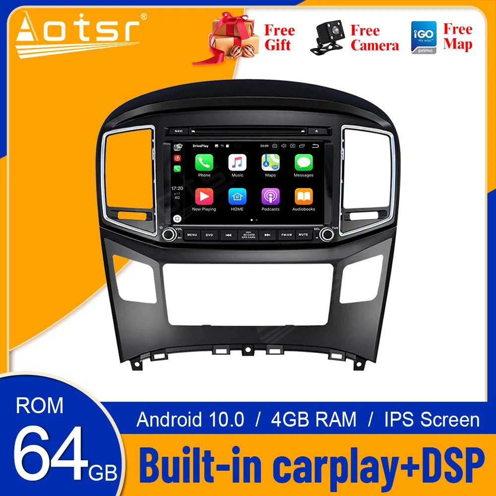 2 din IPS экран Android 10 0 автомобильный мультимедийный плеер для Hyundai H1 Grand Royale I800 Видео