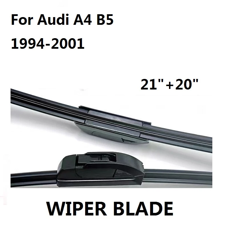 

1 Pair Front Wiper Blades For Audi A4 B5 1994-2001 High Quality Rubber Windshield Windscreen Car Accessories