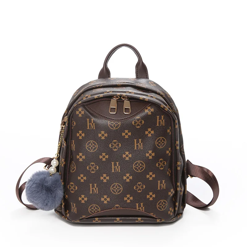 

Korean version of ins wind ladies mini backpack soft leather new fashion Joker casual backpack tide travel