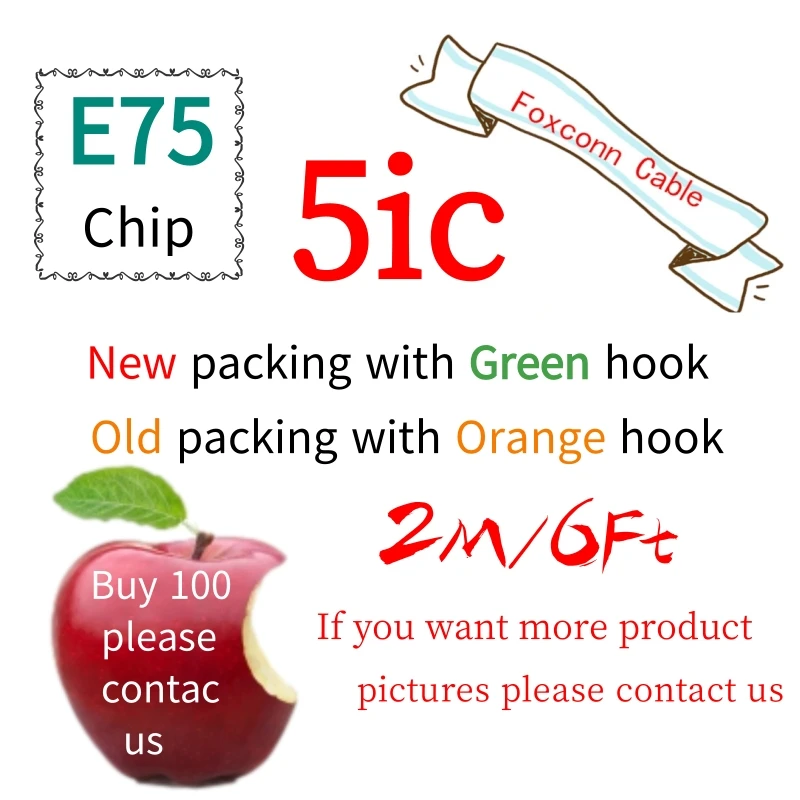 

2M/6FT 5ic E75 chip Foxconn sync data USB charger cable 100pcs/wholesale cable
