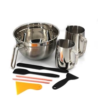 soap candle making supplies kit stainless steel mixing bowl wmeasuring cup stirrer and scraper cake maker