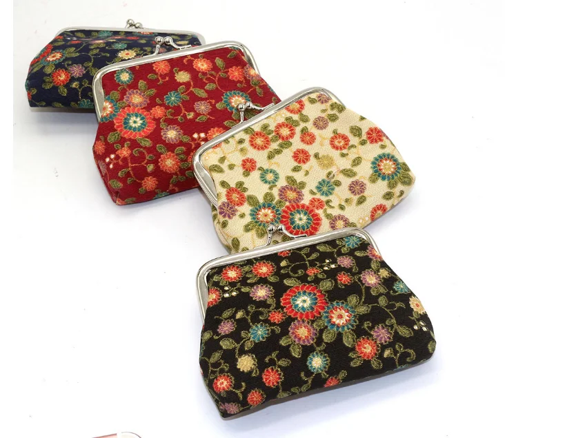 12pcs/lot! 2020 Vintage Flower Bronzing wallet Flower purse wholesales