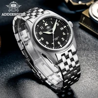 addies dive classic fashion men pilot watch 39mm stainless steel case c3 super luminous watch nh35 movement 200m diving watches
