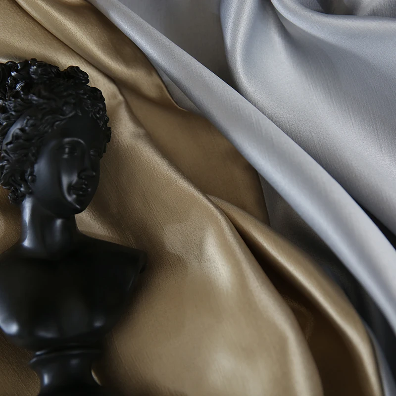 Light Luxury High-end Imitation Silk Cotton Curtains Modern Simple Color Matching for Living Room Bedroom | Дом и сад