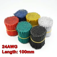 100pcslot tin plated breadboard pcb solder cable 24awg 100mm fly jumper wire cable tin conductor wires connector wire