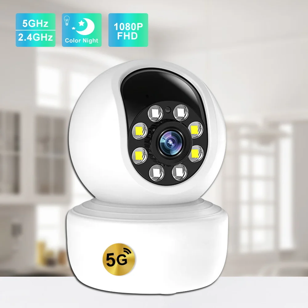 

Video Surveillance Camera Wifi 5G/2.4G IP Camera 1080P Color Night Vision Two Way Audio Smart Home Security Camera Baby Monitor