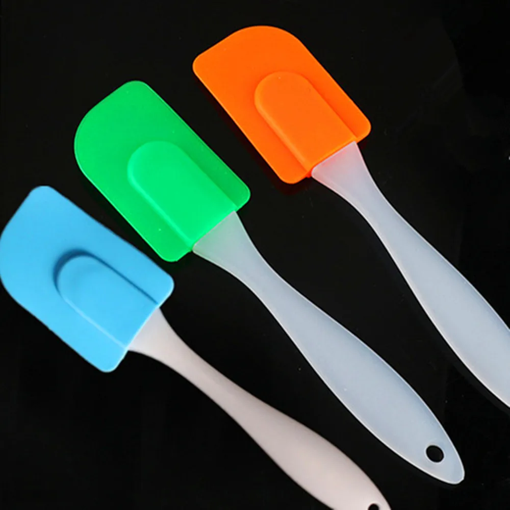 

Heat Resistant Flexible Silicone Spatulas Cooking Kitchen Baking Cake Cream Bread Butter Bakeware Spatula Mixing Pastry Scraper