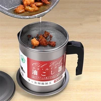 1 4l multifunction leakproof can grease container kitchen tool kettle cooking separator frying pot with strainer oil storage