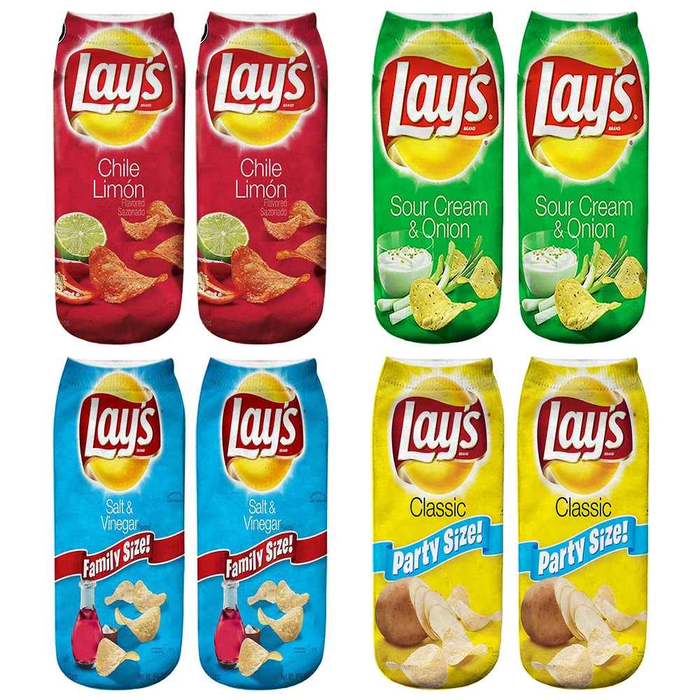 Оригинальные забавные мужские носки Хлопковые женские модные до щиколотки с 3D