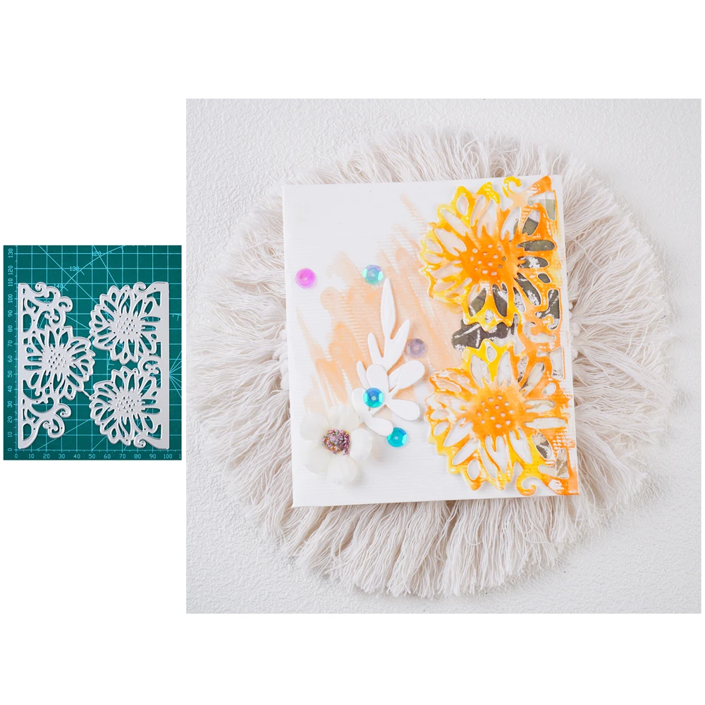 

InLoveArts Sunflower Border Metal Cutting Dies Invitation Scrapbooking Paper Cards Stencil Embossing Decorative Crafts Handmade