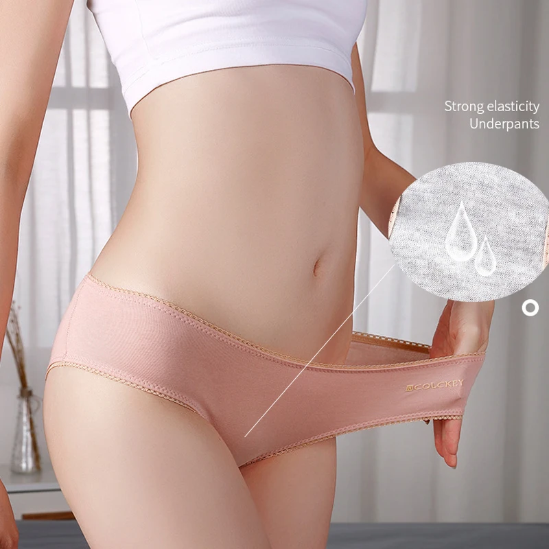 Women's Underpants Sexy Female Underwear Mid Rise Fashion Cotton Briefs Plus Size Womens Solid Color Dropshipping | Женская одежда