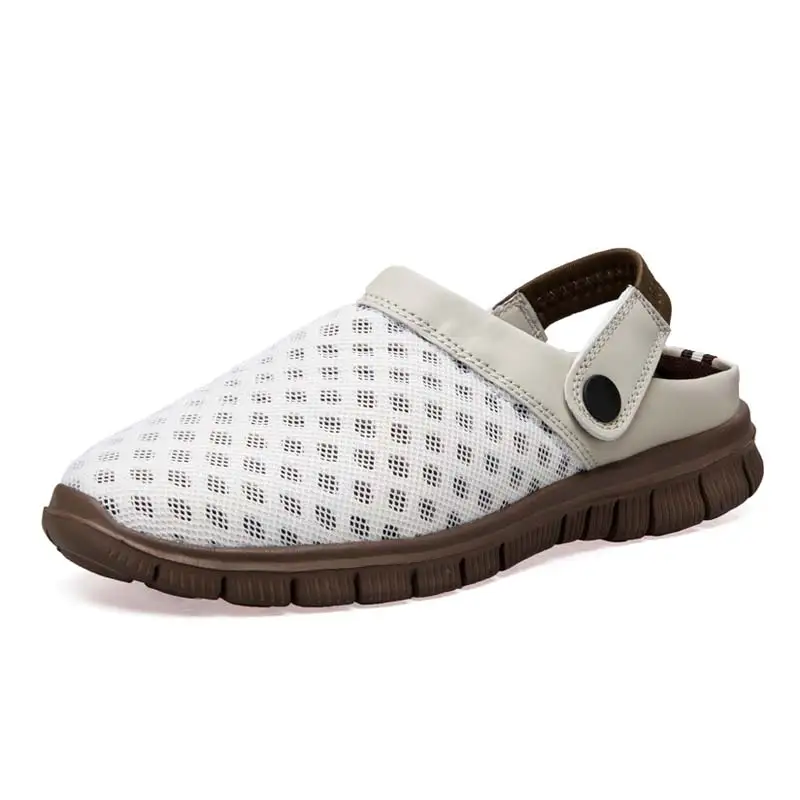 

Men Sandals Crocks Summer Hole Shoes Crok Rubber Women Mesh Couple Models Breathable Beach Flat Sandals